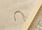 Multifunctional Wooden Hanger with Metal Hooks (Pack of 2)