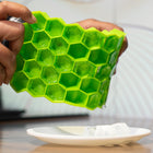 Kitchen4U Silicone Ice Cube Tray, Molds, Easy-Release and Flexible 37 Ice cubes, for Whiskey Cocktail, Stackable and Safe Ice Cube Honeycomb Small Cubes Fridge Bar Soft. Tray set of 2pcs