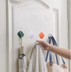 Multifunctional Diamond-Stick Adhesive Wall Hooks (Pack of 10) – Rust-Resistant, Adjustable & Heavy Duty Hooks