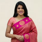 Exquisite Pink Jacquard Silk Saree with Woven Zari Work – Traditional Festive Wear Saree for Women (6.3M with Blouse)