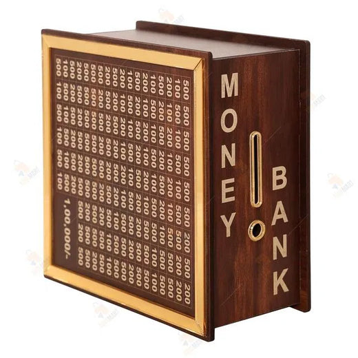 Wooden Piggy Bank for Kids