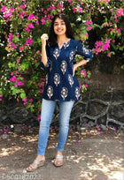 Trendy Block Print Women Kurtis
