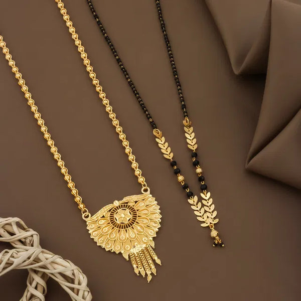 Gold Plated Pearl Mangalsutra Set